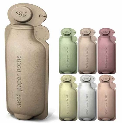 bouteille en papier recyclé